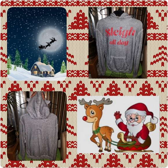 Wildfox Antlers "Sleigh All Day" Hoodie - Picture 4 of 5